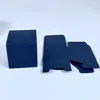 3pcs Hediye Sargısı 20/50pcs Yüksek kaliteli koyu mavi karton kare paketleme şeker kutusu el yapımı sabun/mücevher hediye paketi parti favorisi malzemeleri