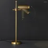 Lampes de table Nordic Retro Étude de la lampe dorée de la lampe dorée de la lampe de la lampe de chambre