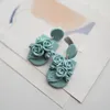 Серьги с серьгами ручной работы деликатный модный винтажный цветочный кластер большой кластер с твердыми полимерными глиняными наборами для вечеринки ежедневно