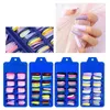 100pcs/box False Nail Mixed Size Solid Color Matte Artificial Extension Form For Fake Nail Art Accessories Tips NLMS01-10