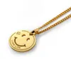 Charme de mode hommes femmes souriant le visage collier pendent design 70 cm de longue chaîne Love Life Jewelry Mens Collier Gift9665961
