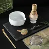 Japanse Matcha -pakken met dumpen van de mond met kom met keramische eierklopper matcha thee lepel maccha poeder compacte geschenkdoos 240510