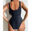 Frauen Badebekleidung 2023 Badeanzug Frauen Neue sexy eng sitzende tiefe V Swimsuit Ins Style One Piece Badeanzug