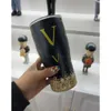 2024SS Designer Tumblers insulated stainless steel double drinking cup classic printing portable balck car cup householdtea coffee insulated cup beer cup gift box