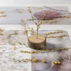 装飾的な花60pcsプレス乾燥した天然黄色い花草本エポキシ樹脂フェイスメイクアップネイルアートジュエリーブックマーク電話ケースDIY