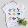 T-shirt pour femmes y2k slves courts sunmmer t-shirt animal swt dinosaur vêtements mode décontracté t Lady tshirt féminin féminin graphique top y240509