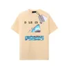 파리 패션 브랜드 B 하이 에디션 클래식 뉴 남자와 여자의 여름 티셔츠 짧은 슬리브 만화 프린트 순수 면화