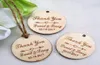 100pc Couper à gravure personnalisé Youquot Tags de mariage Round Cercle en bois Hangs Hangs Rustic Wedding Bridal Down Favors T2614944