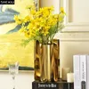 Vases Vases de métal minimalistes Pots de plante décorative Arrangement de fleurs décorative Golden / Silver Floral Desk Decoration Crafts