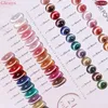 GLENYS VINTAGE CAT EYE NAIL ENAMAL TAPE Color Card Advanced Semi Permanent Soaking Gel Salon Art ClearCoat Set 15ml 240430