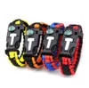 Camping Corde en corde extérieure Multifonctionnel Compasse Flint Hand Woven Survival Bracelet4686253