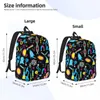 Estudos científicos de mochila Canvas For Men Women Water resistente à água College Geek Chemistry Physics Bag Print Bookbags