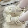2024 süße Vintage Mary Janes Schuhe Frauen Star Buckle Lolita Kawaii Plattform Schuhe weibliche Bogenknoten süße Designerschuhe 240509