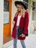 Kobiety damskie modny luźny sweter dla kobiet 2024 Autumn długi rękaw Elegancki stały kolor Extra długość kardiganowy płaszcz z dzianiny