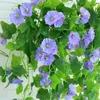 Decorative Flowers Morning Glory Wall Hanging Artificial Fake Plants Flower Basket Garland For Home Wedding Parties Decor