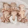 Party Favor 6Pcs Bridesmaid Hair Ties Scrunchies Bachelorette Hen Decoration Bridal Favors Satin Gift Wedding Souvenir