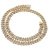 13 mm 16 "18" 20 "22" Iced out bling bling Brass Cuban Link Link Hip Hop Micro Pave Chain Collier Bijoux pour hommes