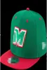 Mexique Capes ajustées Lettre m chapeaux de taille hip hop Caps de baseball Péx plats adultes pour les hommes Full Fermed H5 AA4401404