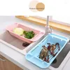 Kitchen Storage Filter Rack Plastic Rinse And Drain Durable Odorless Non-toxic Tools Rectangle Beautiful Shape High Purity