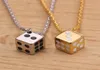 Colliers pendants Design créatif Collier de dés Lucky Dice Collier Gold Silver Color Couleur pour femmes BIJELRES ACCESSOIRES DE JIANIE