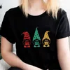 Women's T-Shirt Y2k Aesthetic Summer Loose T-shirt Christmas Ho Tops Cotton Festival Outfit T Dwarf Shirts Popular Santa Gnomes Shirt Y240509