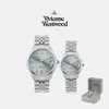 EMPRESS DOWAREUR BROKING ICE BLUE Quartz Watch Womens Style British Staterproof Calendar Fashion Romantic Couple Watchgjnb