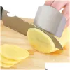 Strumenti di pasticceria da forno Nuovo strumento da cucina in acciaio inossidabile Protettore a mano protettore taglio taglio a fetta protettiva per la goccia di taglio vegetale Dhoxw