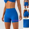 Lu Frau Yoga Sport Biker Hotty Hot Shorts Schnelle nackte Frauen Hüfthebee Laufen eng anliegende hohe taillierte Trainings -Leggings