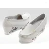 Scarpe casual snurulan femminile vera piattaforma in pelle cuneta bianca swing swing madre size 35-40