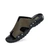 Plus grote maat 49 50 51 52 Men Lederen slippers Slides Designer schoenen zomer slip op sandalen voor dropshipping
