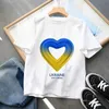 티셔츠 귀여운 우크라이나 소년 티셔츠 Tshirt 우크라이나 티셔츠 하라주 쿠 어린이 티셔츠 어린 소년 소녀 유니니스 렉스 티셔츠 2405