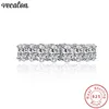 Vecalon Fine Promise Ring 925 Bague de fiançailles en argent sterling coupé ovale coupé de diamant bagues pour femmes bijoux 2654