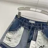 Corvonneurs de shorts pour femmes 24 Summer NOUVEAU PLOCKET POCKET REPLIPÉRÉ ENFORME, Tissu en jean Old Cut Lf7s