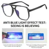 Lunettes de soleil Protection oculaire Lunes Lumières anti-bleus Blue Ray Blocking PC Cadre PC FEUILLE