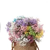 Flores decorativas 65cm 90 cabeçalhos artificiais Gipsophila Diy Floral Bouquet Arranjo para Casamento Decoração da sala de estar Flores