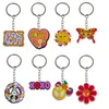 Key Rings Peace Thème 26 Keychain pour les prix de la classe Goodie Bag Stuffers Supplies Courtes de clés Hommes de sacs à école appropriés Girls Keychai Ottywl