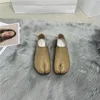 Casual schoenen schapenvacht flats mocassins ronde split teen ondiepe luie slip op muilezels lederen zachte loafers tabi ninja vrouwen gezellig