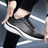 Men Women Running Shoes Comfort Lace-Up Wear-Resistant Anti-Slip Solid Grey Black Yellow Shoes Mens Trainers Sports Sneakers