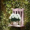 Fiori decorativi 1pc Silk Begonia Piante artificiali per accordo floreale per casa Decorazione di forniture per matrimoni natalizie fai -da -te decorazione
