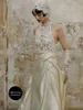Дизайнерский новый китайский стиль кружевное атласное легкое свадебное платье легкое роскошное и высококачественное свадебное обручальное банкет и открытое платье