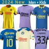 Artı Boyut 3XL 4XL 2023 2024 2025 Liga MX Club America Futbol Formaları R.Martinez Giovani Evde 3. Eğitim Gömlek 24 25 Futbol Hayranları Oyuncu Versiyonu Çocuk Kitleri Setleri