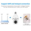 Les caméras IP Fuers 2,4g WiFi E27 Surveillance de l'ampoule 2MP IP Home Home Indoor Camera CCTV Night Vision Safety Protection de protection D240510