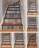 yazi 6PCS Removable Step Self-Adhesive Stairs Sticker Ceramic Tiles PVC Stair Wallpaper Decal Stairway Decor 18x100CM 10071045932