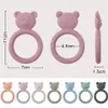 Detors jouets nouveaux dents de bébé en silicone jouet dents de bébé 6-12 mois de dessin animé ours en forme de jouet jouet et fille en peluche