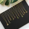 Fashion European and American Street SS 26 English Small Letter Colliers Gold Chain Gold Iced Out Pendant Designer Collier3967018