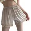 Culotte de femmes femmes sous robes à moitié slip short satines satins lâches boyshorts en dente