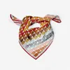 Sjaals 53cm twill zijden sjaal vrouw regenboog dot schilderen square sjaals wraps bandana kleine hijab zijden valsheid banden hoofdband nekband q240509