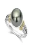 Anneau de perle gris européen et américain pour les femmes Inclay Cubic Zircon 925 Silver Engagement Ring Jewelry 21050762862661950467