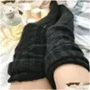 Chaussettes de bonne humeur femme cuisse haute laine en laine tricot chaud épais bottes hautes bottes plaques de jambe pour les filles application de livraison de tas d'hiver dh5gs