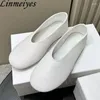 Casual schoenen rond teen ballet flat voor vrouwen echte lederen loafers vrouw kristal mesh holle outs zomer zapatos de mujer